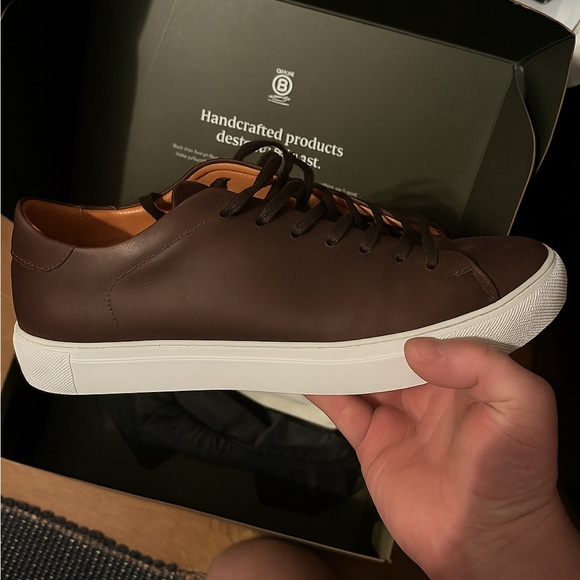 Beckett Simonon Dark Brown Leather Sneakers 11.5 Used but excellent condition. - Picture 1 of 1